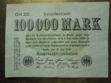 100000 mark 1923 Germania, bancnota marci germane / OH23