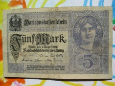 5 mark 1917 Germania , 5 marci germane 1917 / 19494563 foto