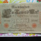 1000 mark 1910 Germania , 1000 marci germane 1910 litera R stampila rosie