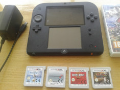 Vand consola nintendo 2DS , incarcator, 4 jocuri originale 3DS foto