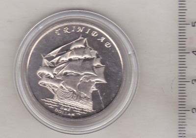 bnk mnd Gilbert Islands 1 dollar 2014 unc - Corabii - Trinidad foto