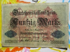 50 mark 1914 Germania / marci germane 1914 / seria 2382069 foto