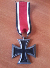 Crucea de fier ww2 clasa 2,svastica,Eisernes kreuz 2 klasse 1939 ,cu ribon foto