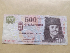 Ungaria 500 Forint 2011 foto