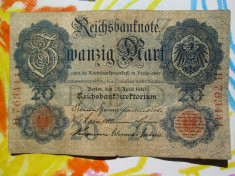 20 mark 1914 Germania , 20 marci germane 1914 foto