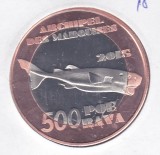 bnk mnd Marquesas Islands 500 poe rava 2015 unc fauna personalitati bimetal