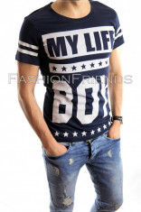 Tricou tip ZARA - tricou barbati - tricou slim fit - tricou fashion - cod 4245 foto