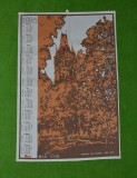 Calendar perete textil 1986 Turnul Stefan, Baia Mare, Maratex, 58x40, vechi