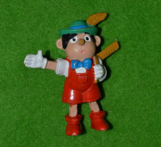 Figurina, jucarie personaj desen animat Pinocchio (Buratino), cauciuc, vintage foto