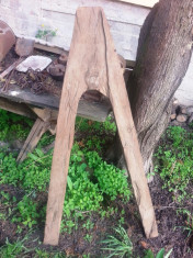 Element rustic din lemn de gorun / stejar - vechime mare - stare buna foto