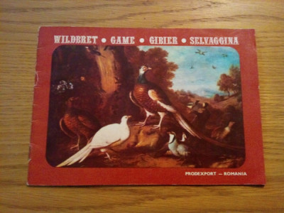 WILDBRET * GAME * GIBIER * SELVAGGINA - catalog prezentare Prodexport Romania foto