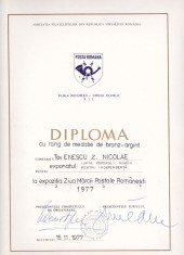 bnk fil - Lot 5 diplome expozitii filatelice - AFR Bucuresti - PTT