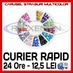 SET CARUSEL STRASURI - MODELE ROTUNDE DIVERSE CULORI - DECORATIUNI UNGHII