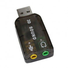 PLACA de SUNET pe USB + 3D sound + External Virtual 5+1 canale ptr. orice pc foto