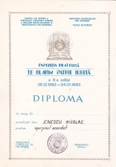 bnk fil - Lot 5 diplome expozitii filatelice - AFR Bucuresti