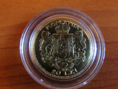 Replica dupa moneda de aur de 20 lei - 1922 emisa de BNR in 2008, tiraj 500 foto