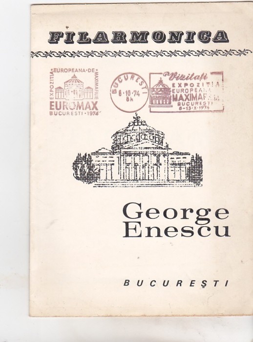 bnk div Program Filarmonica George Enescu 1974-1975