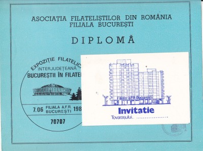 bnk fil Expozitia filatelica Bucurestii in filatelie - Bucuresti 1983 foto