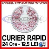 Cumpara ieftin SET CARUSEL STRASURI - MODELE ROZ ROTUNDE - DECORATIUNI UNGHII MANICHIURA GEL UV, Sina