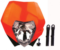 Far masca ktm headlight moto enduro lampa nou cu bec si mufe original foto