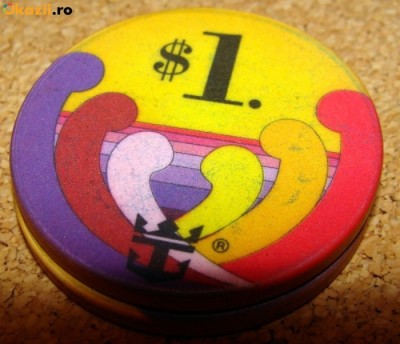 JETON CASINO MAJESTY OF THE SEAS ( Vapor Croaziera ) - 1 DOLAR ( Original ) foto
