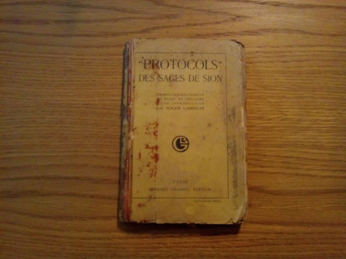 &quot;PROTOCOLS&quot; DES SAGES DE SION - Bernard Grasset, 1925, 153 p.