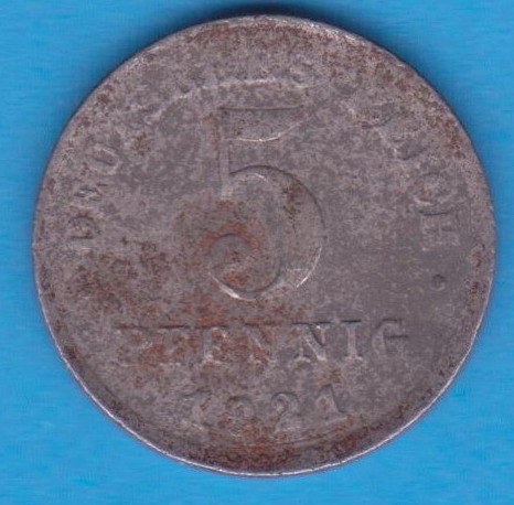 (M591) MONEDA GERMANIA - 5 PFENNIG 1921