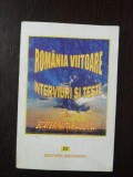 ROMANIA VIITOARE - INTERVIURI SI TESTE -- Ecaterina Taralunga -- 2001, 158 p.