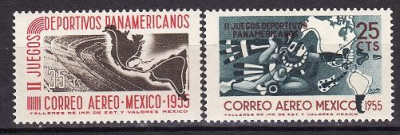 Mexic 1955 - PA cat.nr.189-90 neuzat,perfecta stare foto