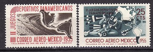 Mexic 1955 - PA cat.nr.189-90 neuzat,perfecta stare