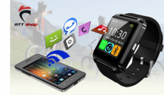 SmartWatch U8 Bluetooth Ceas pentru telefoane Android. Negru foto