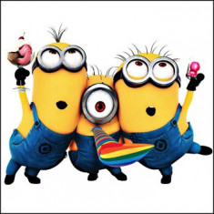 Sticker Autocolant Decorativ Perete Despicable Me2 - Cute Minions 25x32 foto