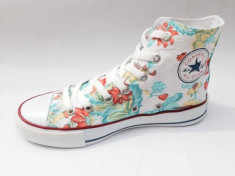 Tenesi/Tenisi Bascheti 2015 Converse Conversi Floricele Flori Dama Fete 38 39 foto