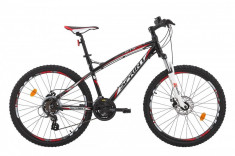 Bicicleta MTB Hardtail, Sprint, GTS 2.0, 21V, Negru-Alb-Rosu, 450 mm SPRINT foto