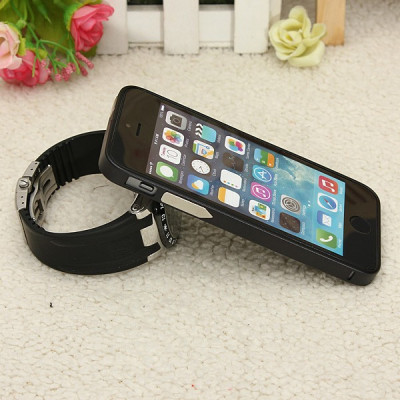 Bumper negru aluminiu subtire Iphone 5 5G + folie protectie ecran foto