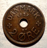 F.050 DANEMARCA 2 ORE 1927 N GJ VARIANTA, Europa, Bronz