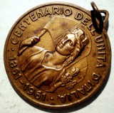 A.381 MEDALIE ITALIA CENTENAR PROVINCIA DI TERNI 1961 32mm, Europa