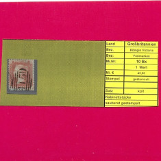 ST=123=ANGLIA 1855=Regina Victoria ,Mi10-Bx,timbru stampilat