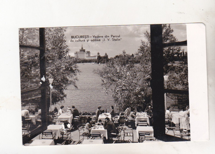 bnk cp Bucuresti - Vedere din Parcul de cultura si odihna I V Stalin - circulata