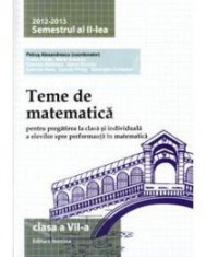 Petrus Alexandrescu - Teme de matematica. Clasa a VII-a. Semestrul I, anul scolar 2012-2013 - 7446 foto
