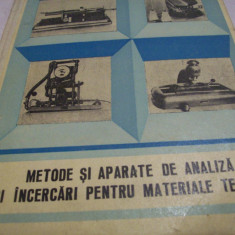 metode si aparate de analize si incerc. pt. mater. textile 1962-820 ex