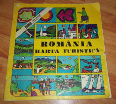 harta turistica Romania supliment revista Romania Pitoreasca 1972 foto