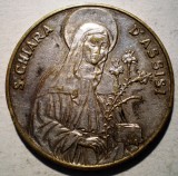 A.347 MEDALIE TEMA RELIGIOASA SAN FRANCESCO D&rsquo;ASSISI S. CHIARA 34mm/14g