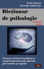 Gh. Aradavoaice - Dictionar de psihologie vol. 3 - 5311 foto