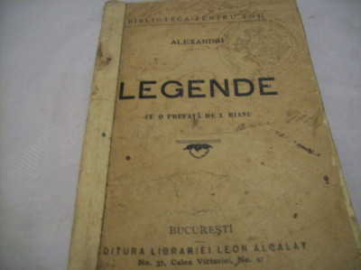legende-alexandri-prefata de i. bianu-1900 foto