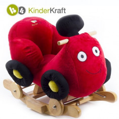 Balansoar cu Roti 2 in 1, KinderKraft, Race Red, cu Sunete KinderKraft foto