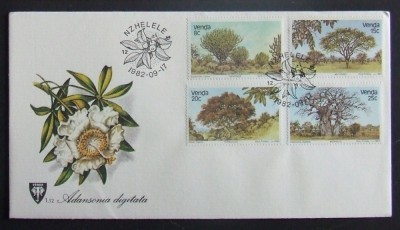 VENDA - ARBORI, 1 FDC OBLITERAT PRIMA ZI - AS 047A foto