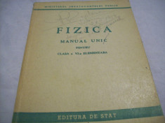 fizica-manual unic-cl. a-VI-a elementara-1950 foto