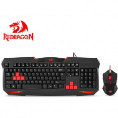 Kit tastatura si mouse Redragon S101-BK Gaming Vajra plus Centrophorus foto