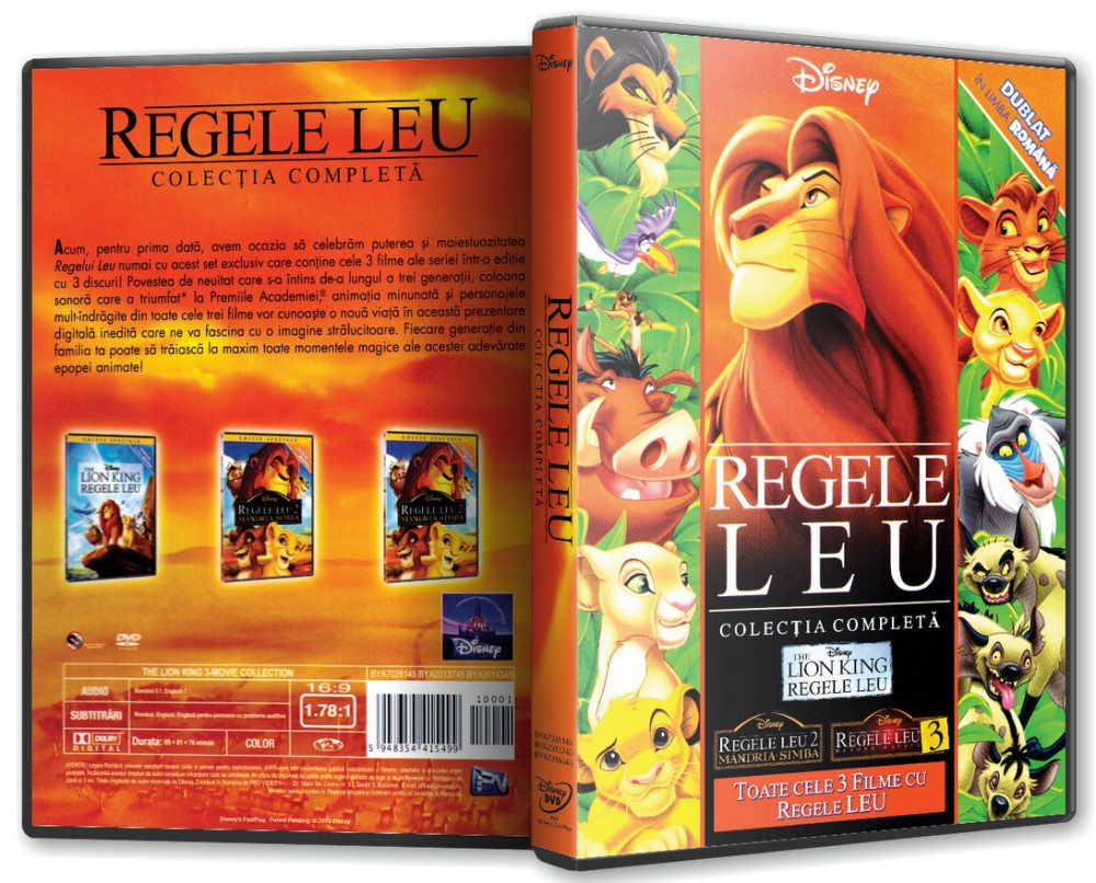 Regele Leu 1, 2, 3 ( Lion King 1. 2, 3 ) DVD aminatii limba romana |  Okazii.ro